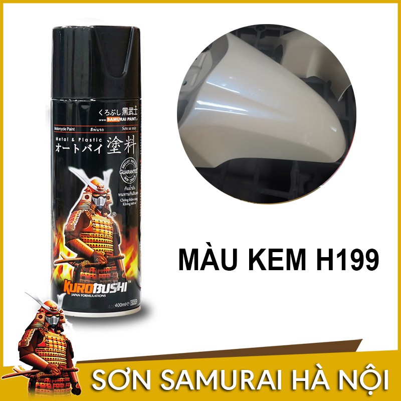 Sơn Samurai - Chai sơn samurai màu trắng kem H199