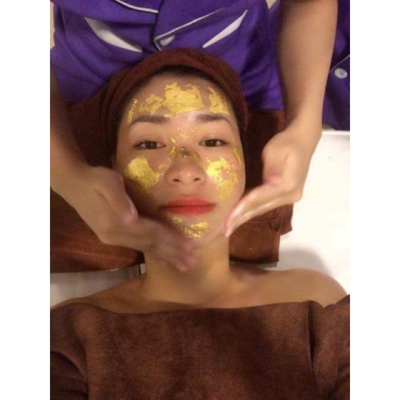Com bo 10 miếng vàng lá 24k kích thước 8x8