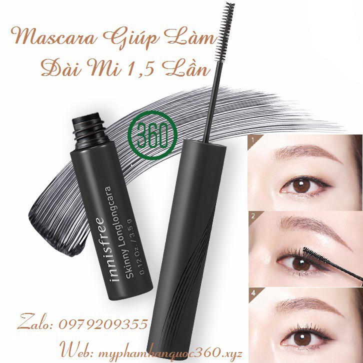 Mascara Làm Dài Mi Gấp 1,5 Lần – Innisfree Skinny Longlongcara