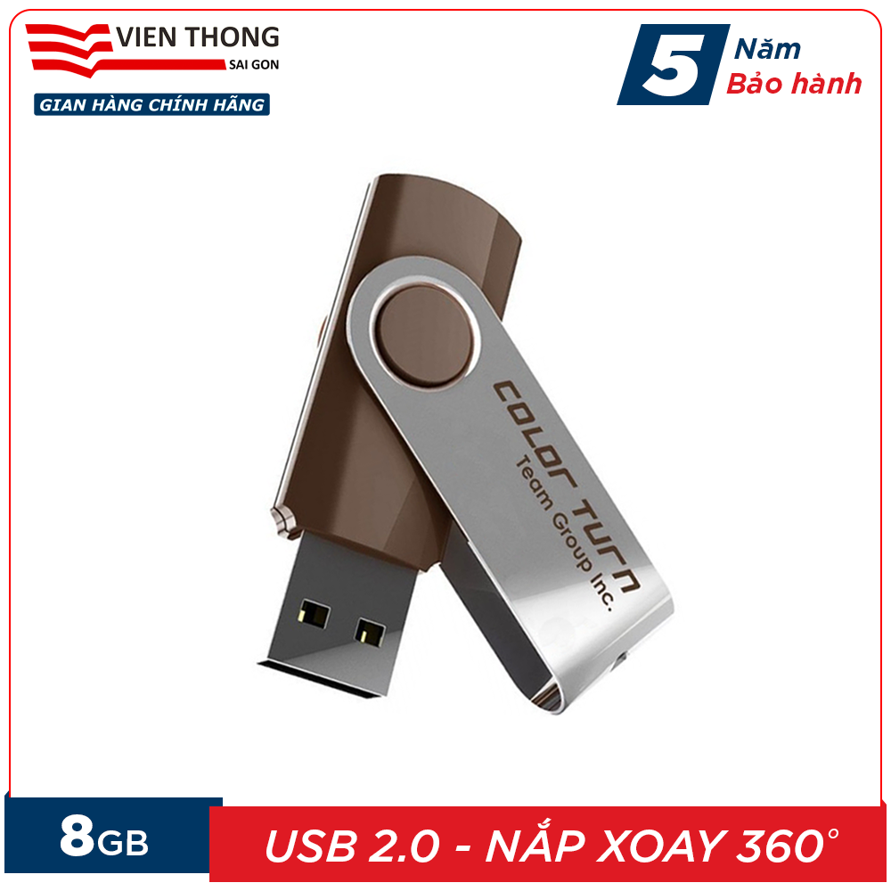 Usb 2.0 team group e902 8gb inc nắp xoay 360 - hãng phân phối chính thức