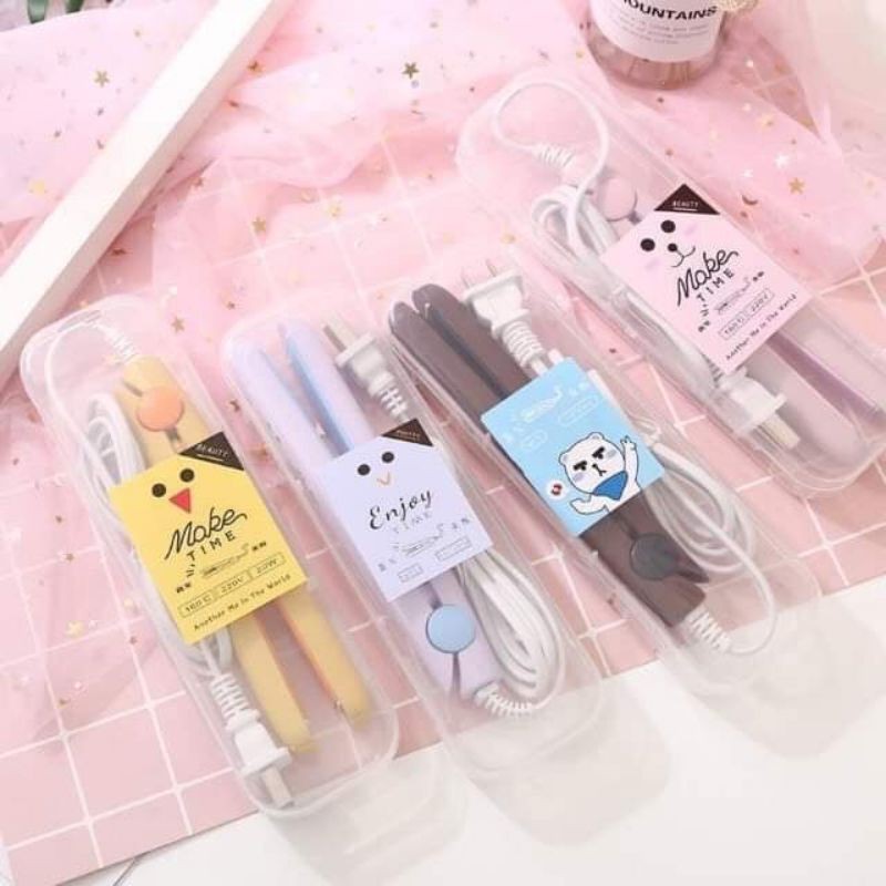 Máy Làm Tóc Ép Tóc Uốn Tóc Duỗi Tóc Là Tóc Mini , Máy Hàn Miệng Túi , Máy Là Tóc Đa Năng