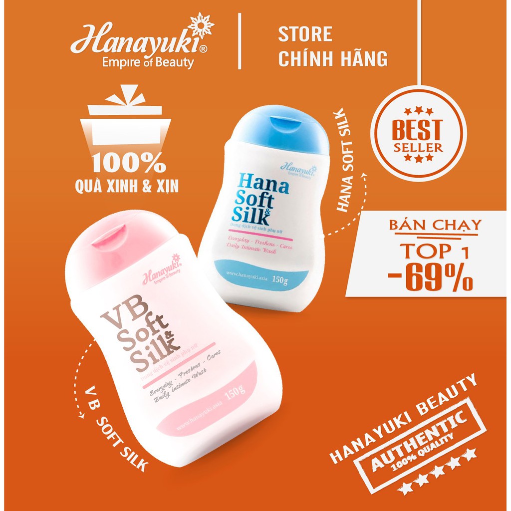 Dung Dịch Vệ Sinh Phụ Nữ Tự Nhiên Hanayuki VB Soft Silk