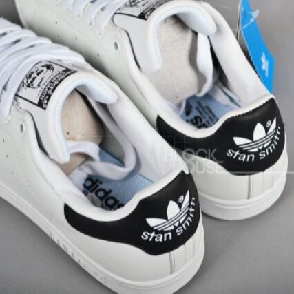 Giày Sneaker ông già smith màu trắng gót đen ( Full box+ phụ kiện)