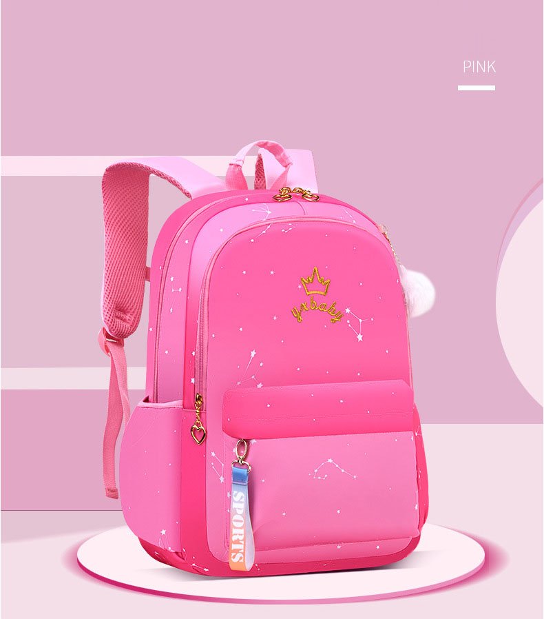 [CHỌN MÀU-KÈM MÓC KHÓA] Balo cá tính hình tinh văn nữ tính cho bé gái từ lớp 3-lớp 9, cặp sách học sinh tiểu học, trung học, cấp 1, cấp 2 có phản quang, chống thấm nước