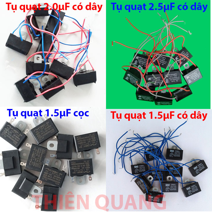 5 cái tụ quạt, 10 tụ điện quạt (capa quạt)