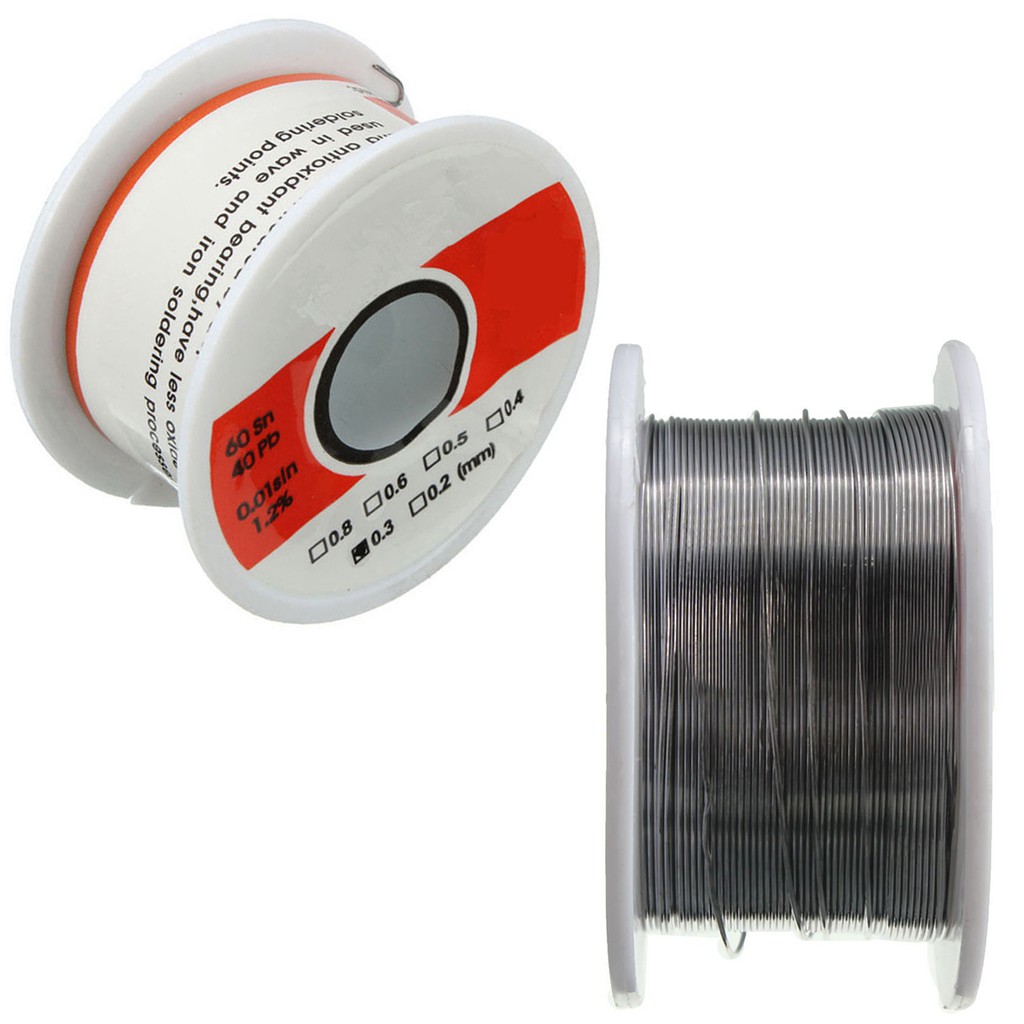 Cuộn dây thiếc hàn 0.3mm, lõi dây hút chì
