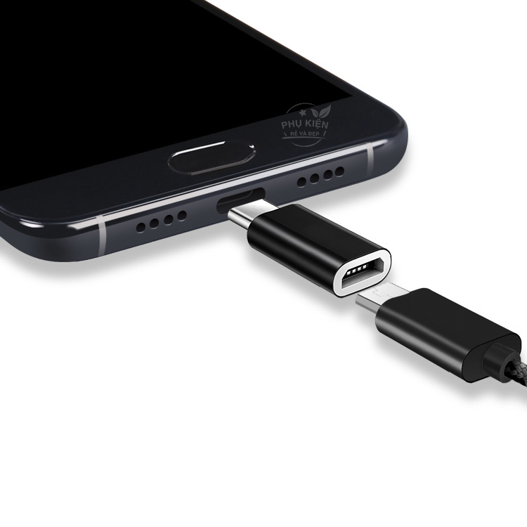 [HCM]Đầu chuyển đổi từ Micro USB sang Type C (Đen)