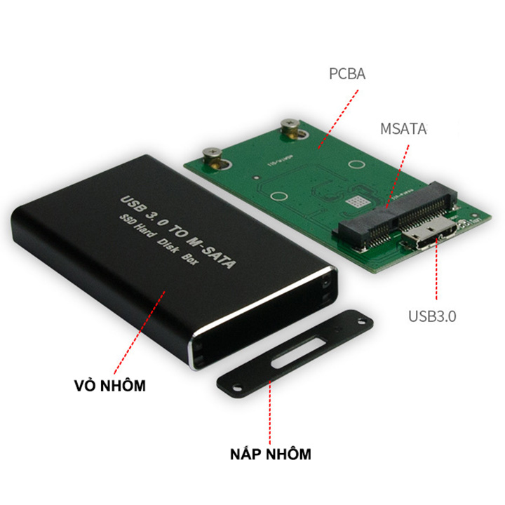 Box SSD M.2 SATA USB3.1 Blueendless M2815S - BX80