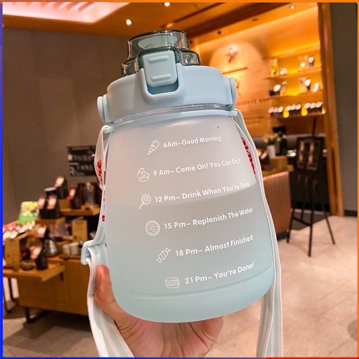 Bình Đựng Nước 1400ml Dễ Thương Có Vạch