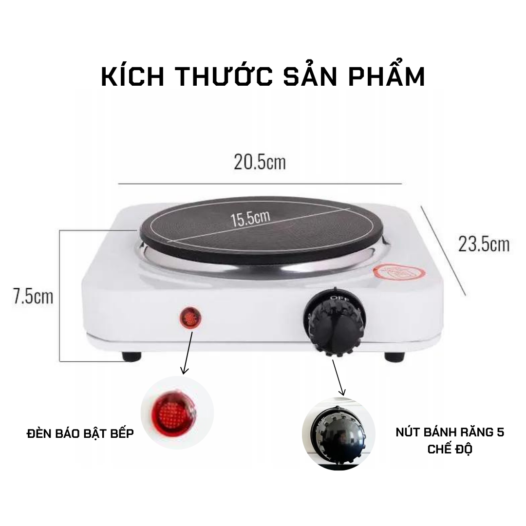 Bếp đun Moka pot BSD-1010A mâm đơn 1000W [Bảo Hành 1 Năm]