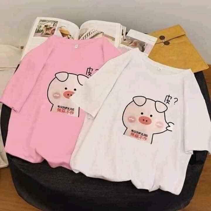 Áo thun tay lỡ freesize ngẫu nhiên