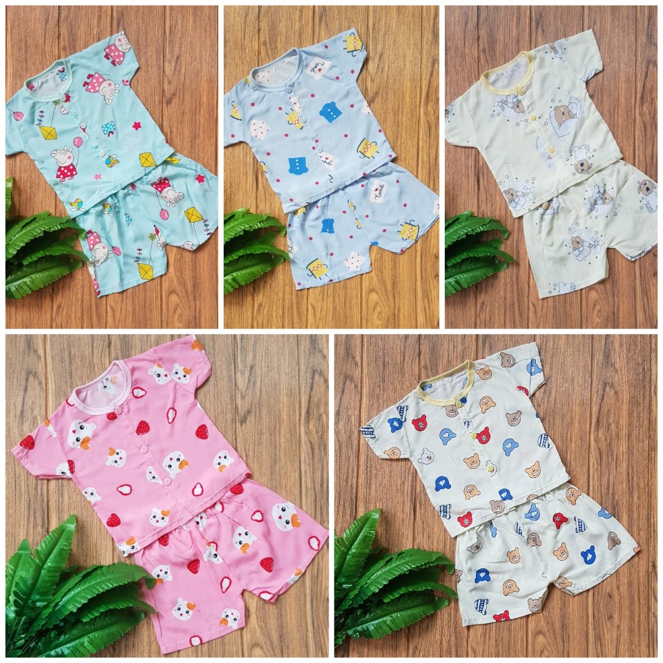 Bộ quần áo vải lanh mát mùa hè cho bé 3-14kg