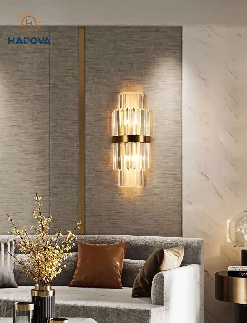 Đèn tường phòng ngủ pha lê HAPOVA NICA PH1B