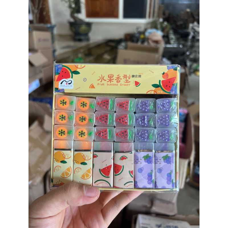 36 pack of fruit eraser