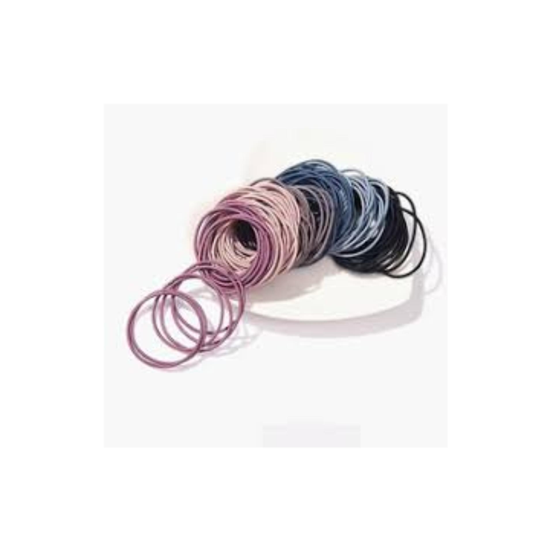 Set 100 Dây Buộc Tóc Nhiều Màu Kèm Túi Zip