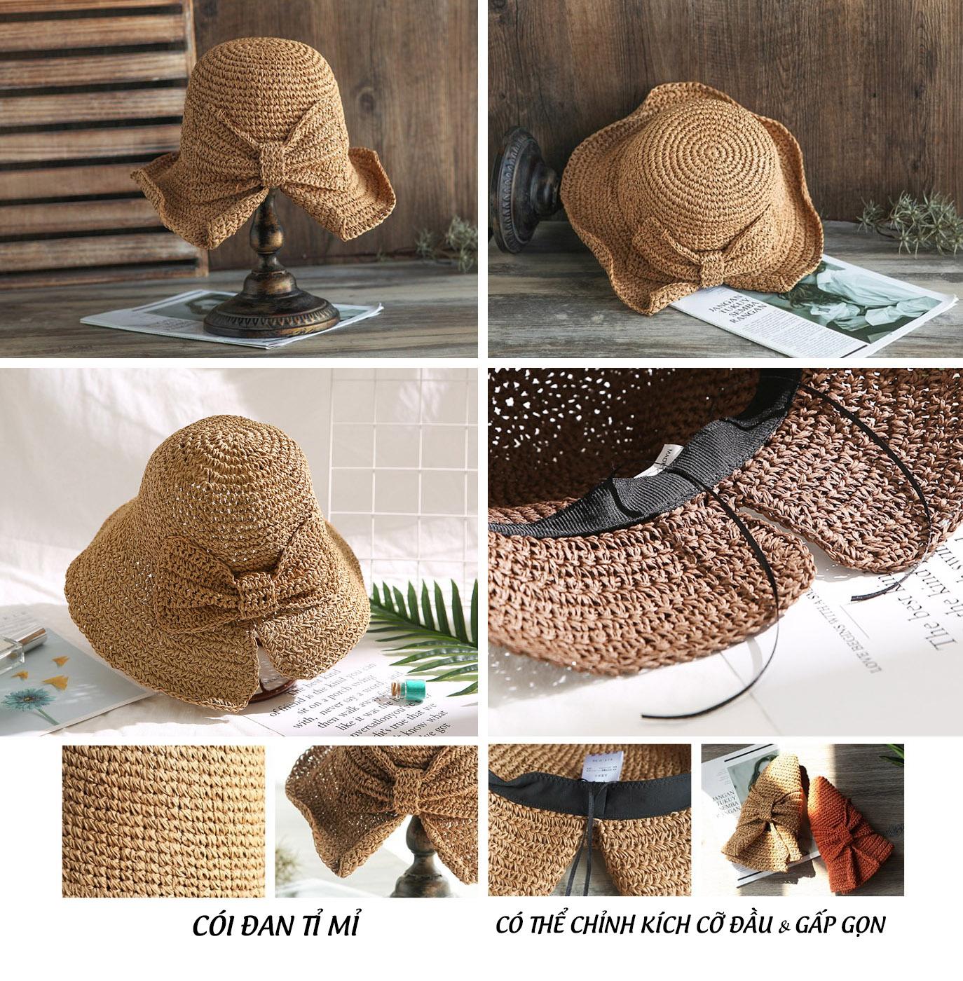 Straw hot hit bow beach hat-100style.net