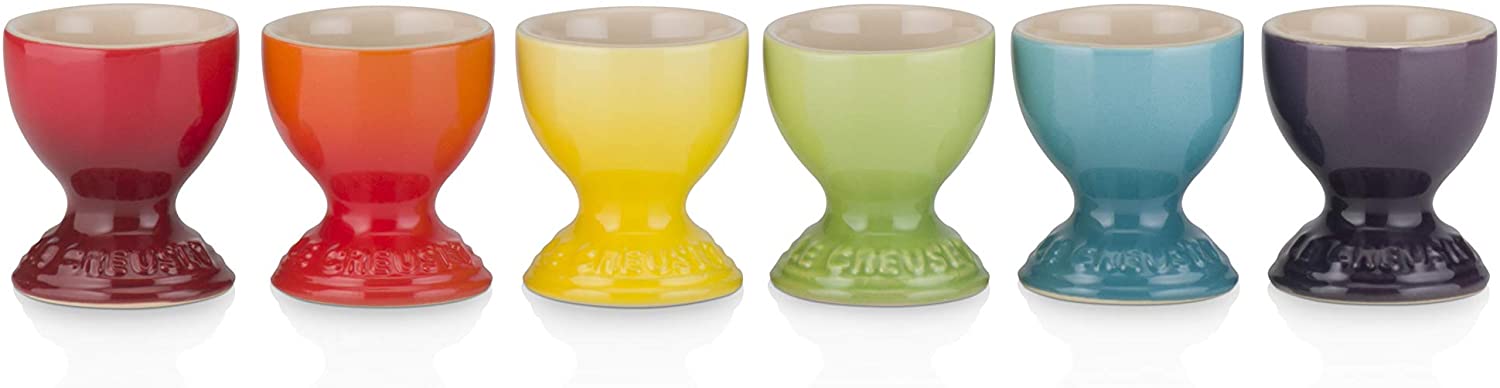BỘ CỐC SỨ ĐỂ TRỨNG LE CREUSET RAINBOW, 6 CHIẾC