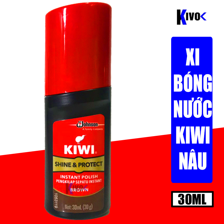 Xi đánh giày màu nâu dạng nước kiwi 30ml