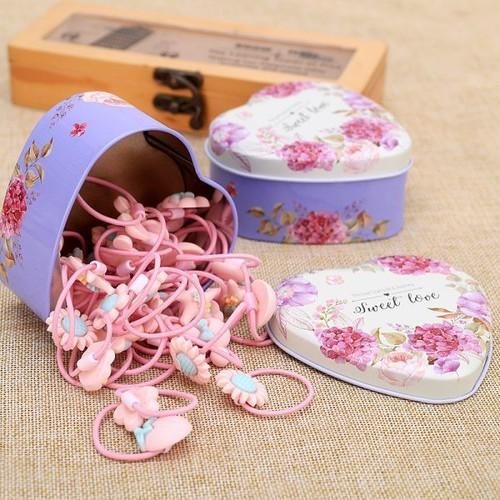 Hộp 20 Dây Cột Tóc, Dây Cột Tóc Cho Bé Yêu