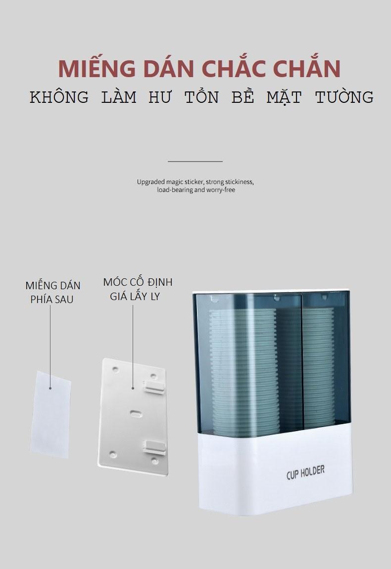 Khay 2 ngăn đựng ly giấy dùng 1 lần