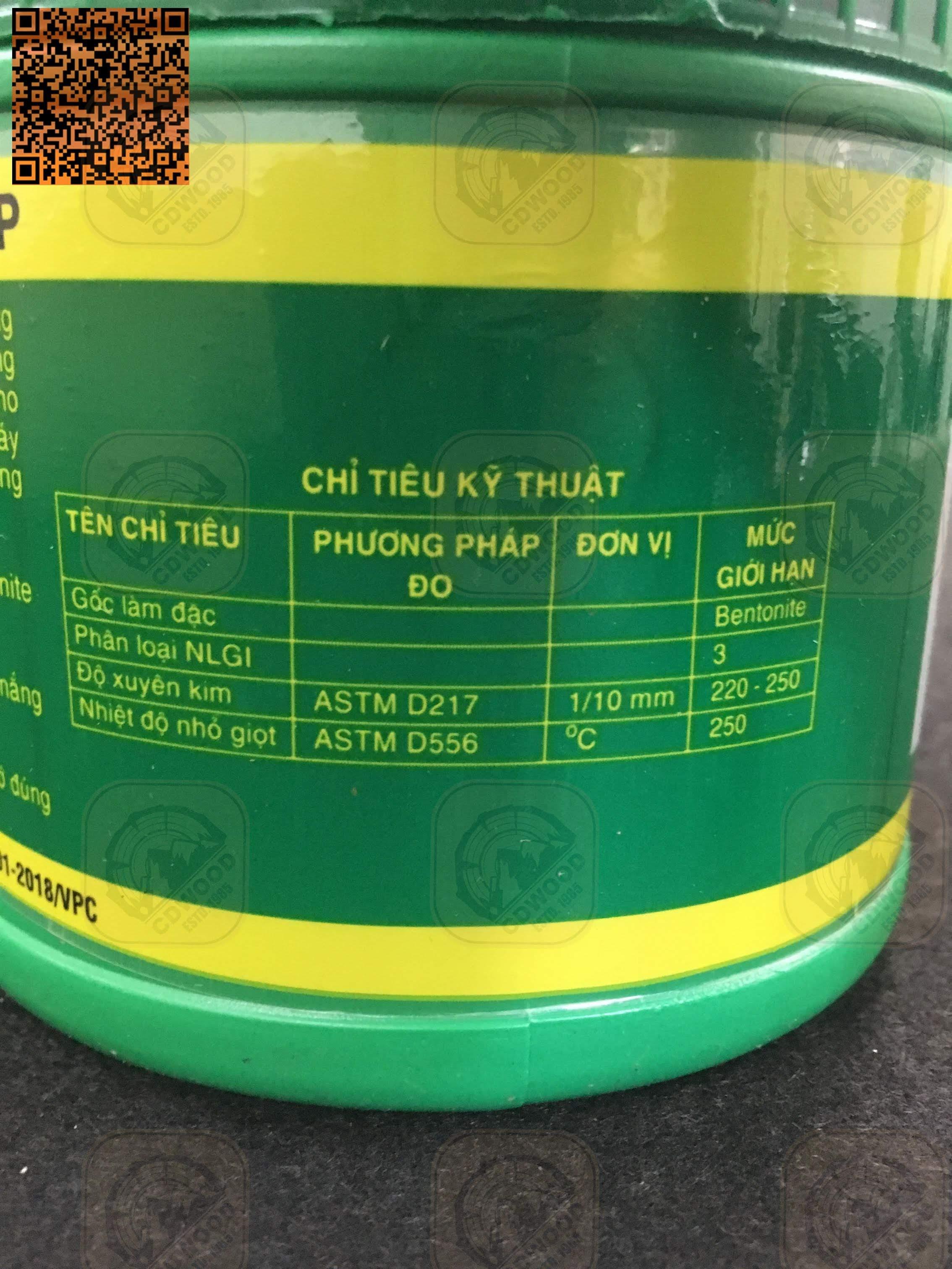 Mỡ bò chịu nhiệt Lipex lon 400g