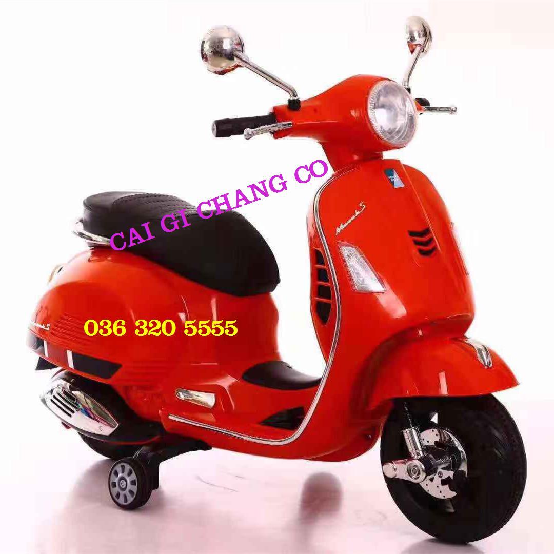 XE MÁY ĐIỆN TRẺ EM VESPA BÌNH 12V CỰC KHỎE