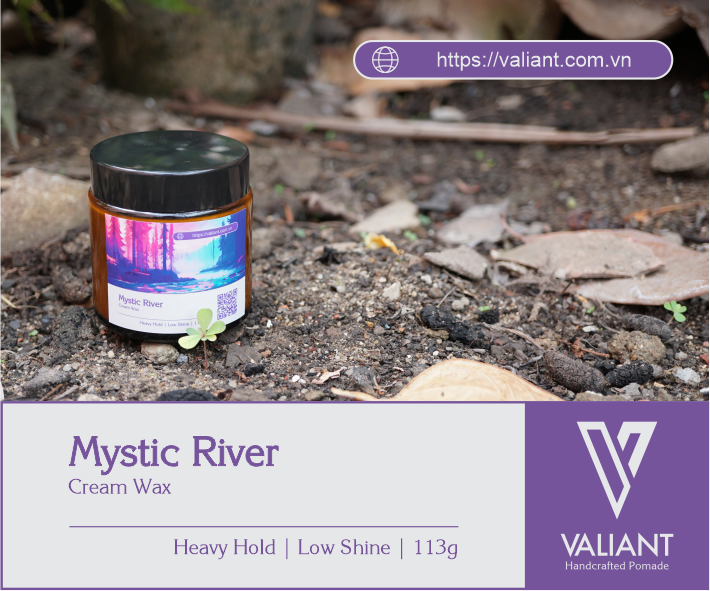 Sáp vuốt tóc valiant - mystic river - cream wax - 113g