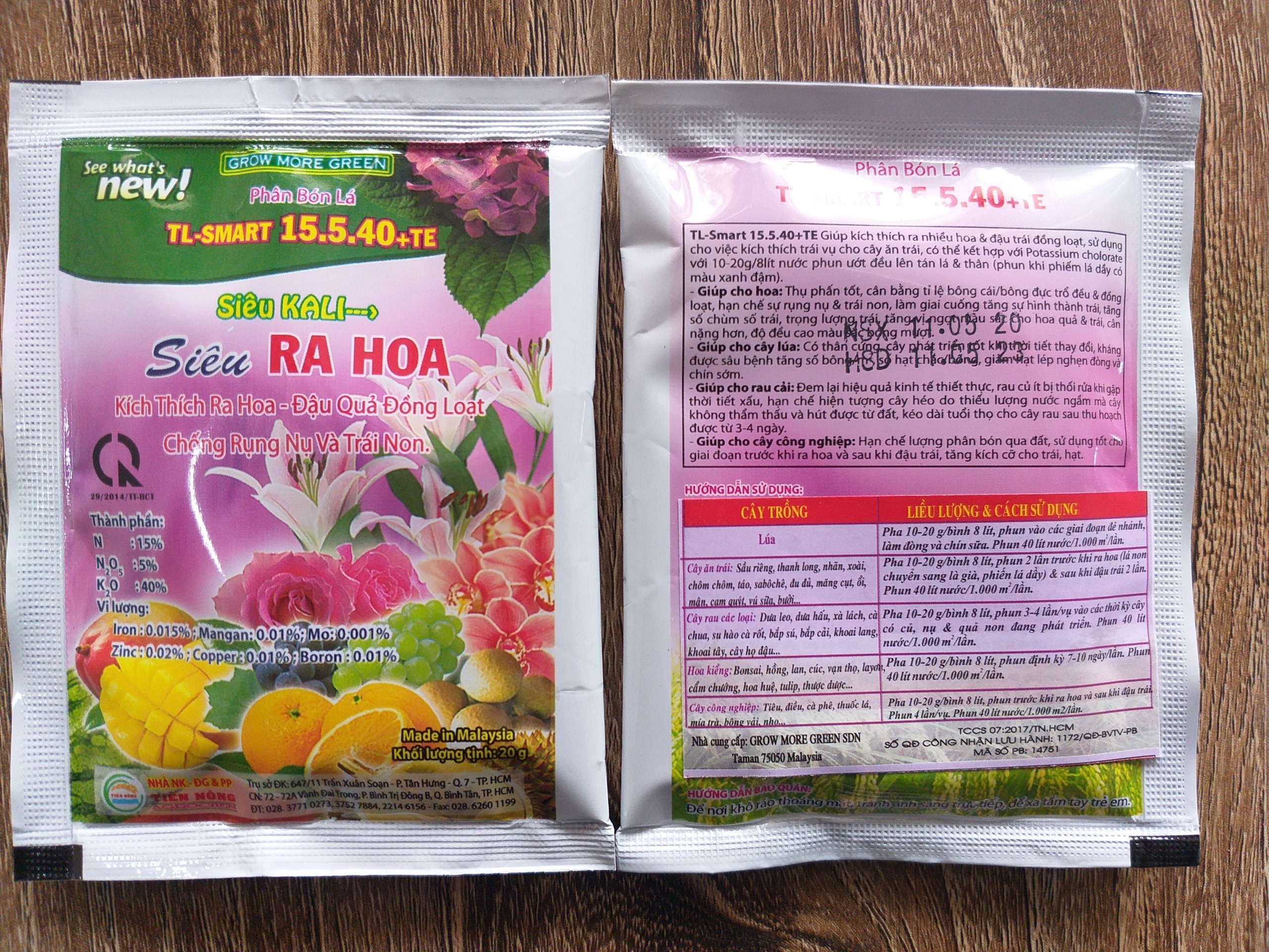 Phân bón lá Siêu ra hoa - 20gr - sieurahoa