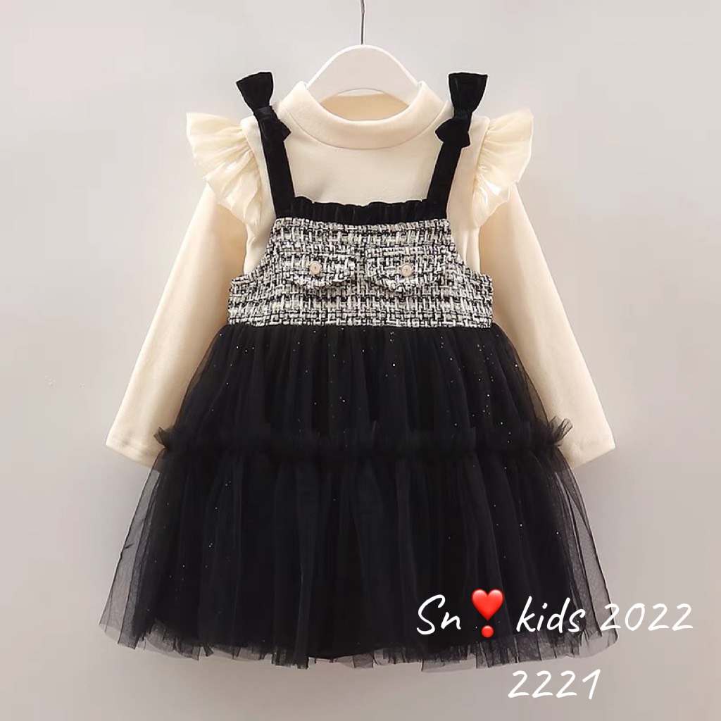 Váy bé gái, sét váy dạ phối ren 10-30kg