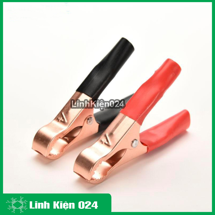 Kẹp bình ắc quy to 8cm ( 1 Đỏ - 1 Đen )