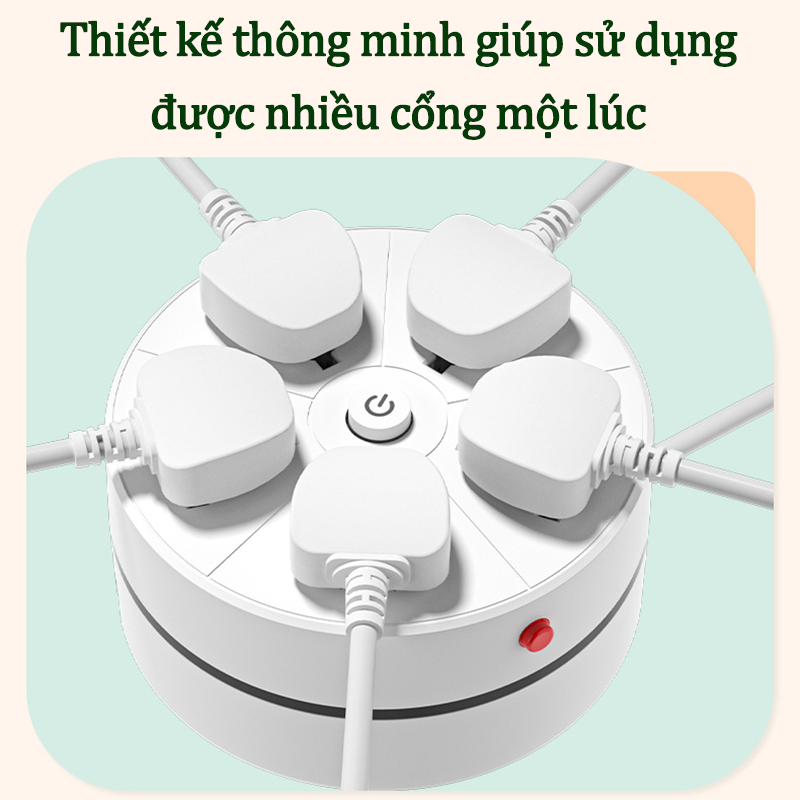 Ổ cắm điện đa năng có cổng sạc USB và Type C cuộn tròn thông minh bảo vệ dây chống giật cao cấp hàng tiêu chuẩn