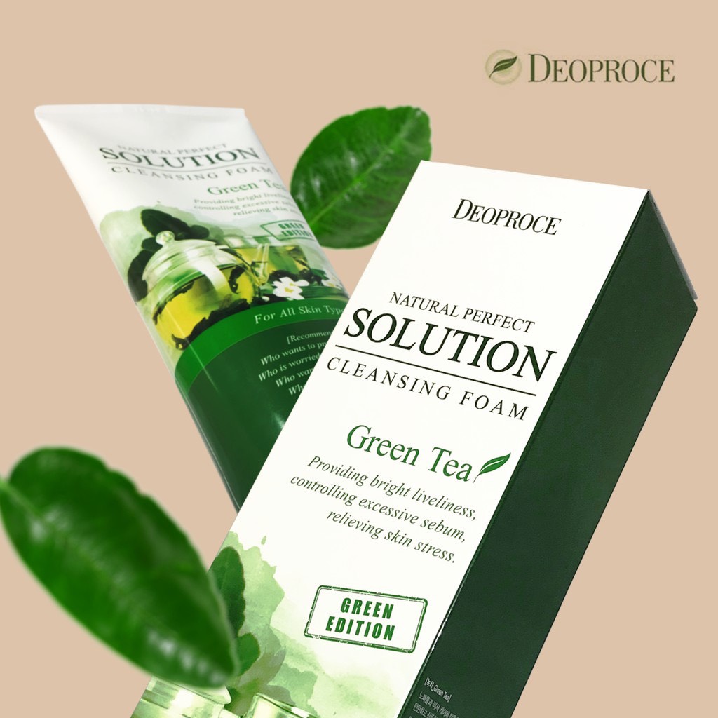 DEOPROCE Sữa rửa mặt trà xanh 170g - 1170B