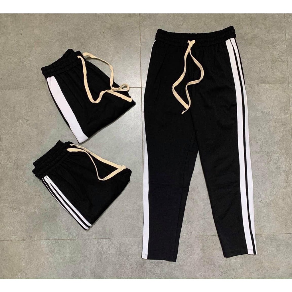 Quần jogger Nam Ba Sọc Thun poly ống bó [̀ ]