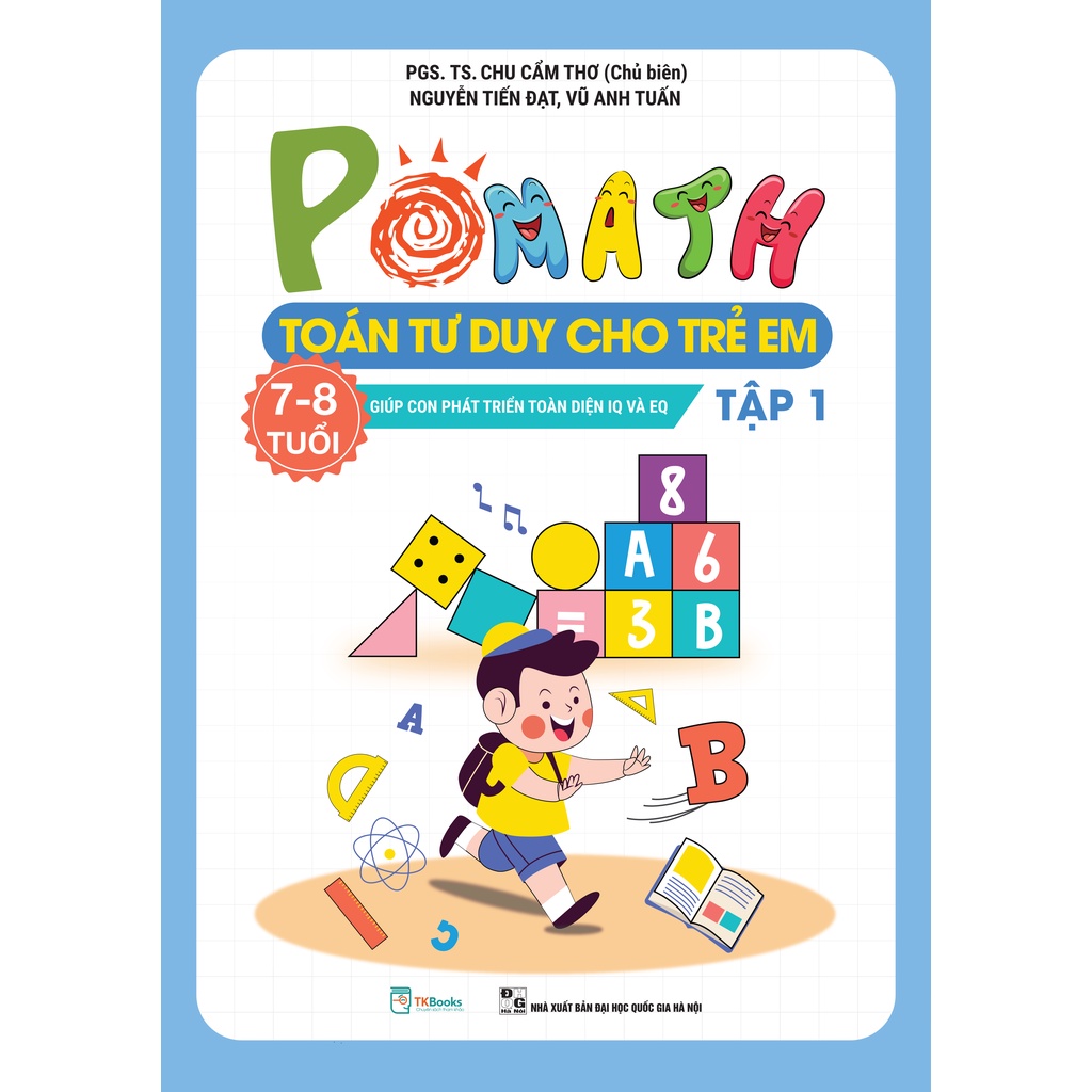 Sách - Combo POMath Toán tư duy cho trẻ em 7 – 8 tuổi (Tập 1 + 2)