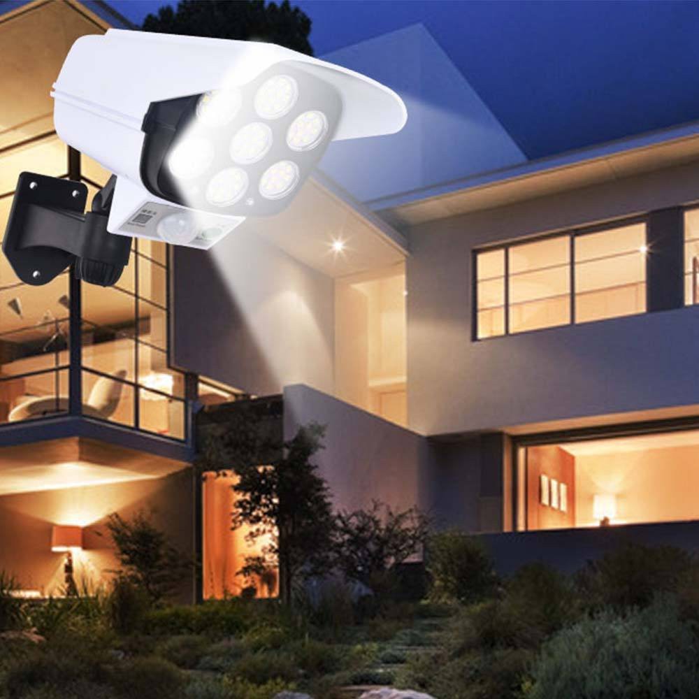 Đèn Led Năng Lượng Mặt Trời Giả Giống Camera Giám Sát Ngoài Trời Chống Trộm, Tự động Sáng Khi Trời Tối Và Khi Có Người đến Gần, Công Suất 30W, Chống Nước IP66, Sử Dụng 6 Tiếng, đèn Năng Lượng Mặt Trời , đèn Led