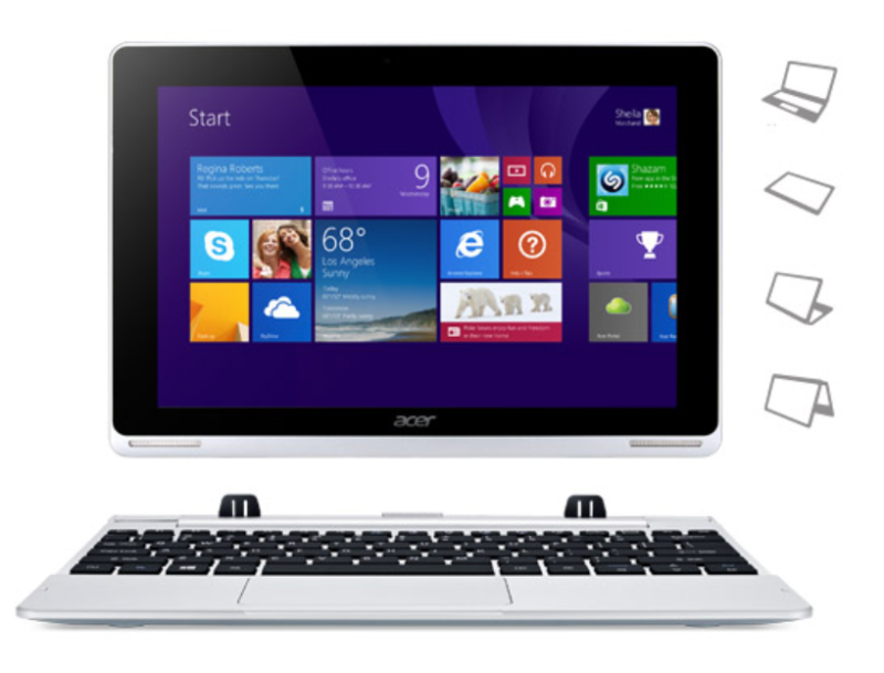 Laptop 2 trong 1 ACER ASPIRE SWITCH 10 PRO màn hình cảm ứng 10 inch chip Intel 4 nhân 2GB RAM 64GB - Likenew 98-99%
