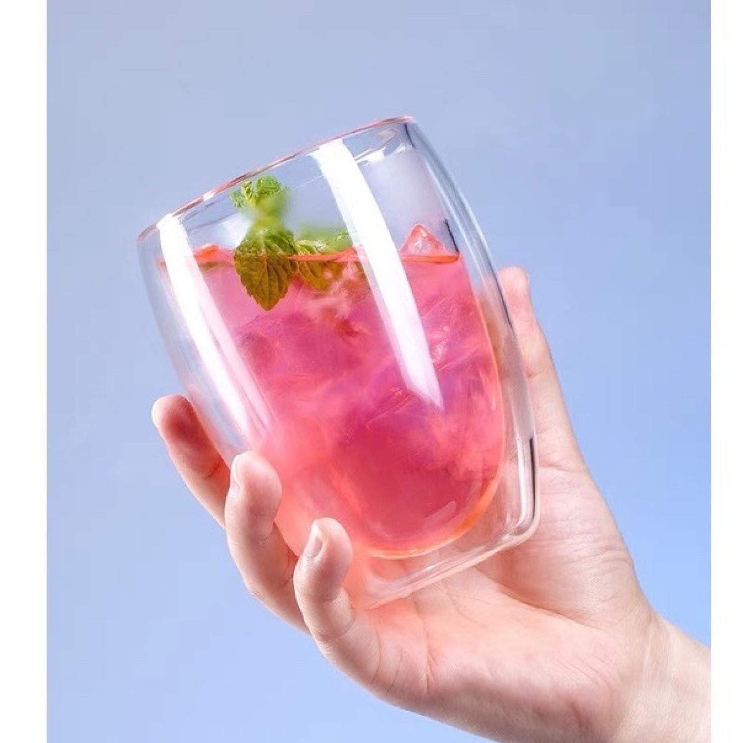 Cốc thủy tinh 2 lớp 80ml - 250ml - 350ml - 450ml (Thủy tinh chịu nhiệt Borosilicat)