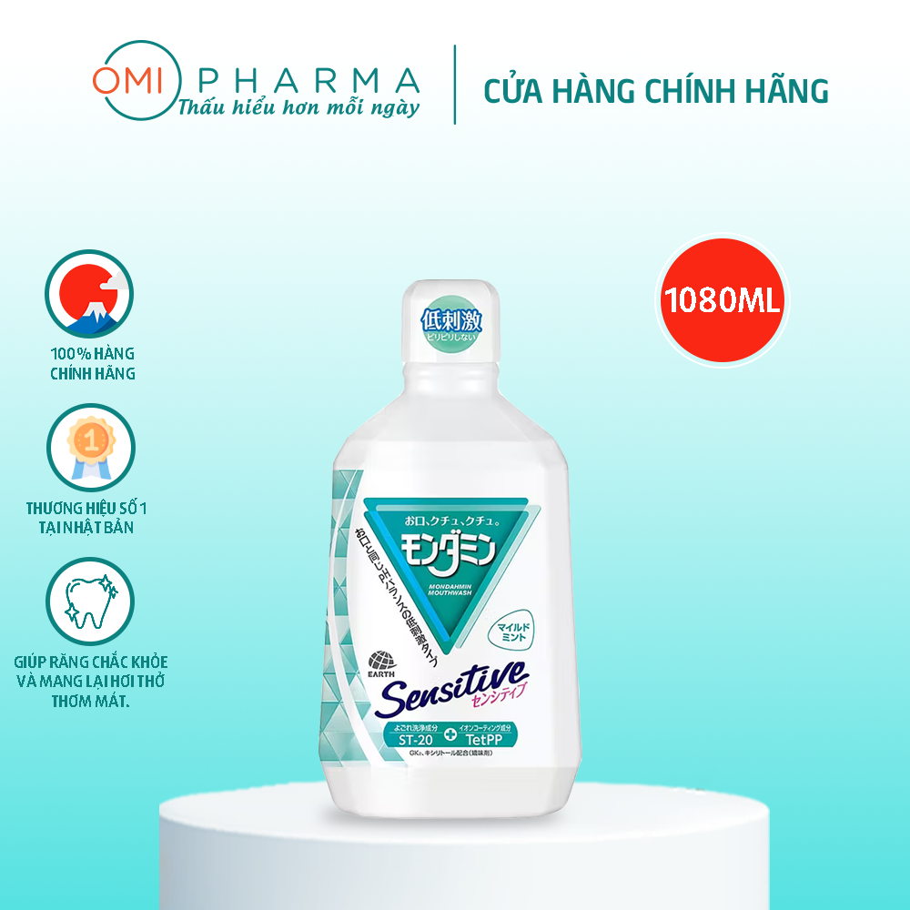 Nước Súc Miệng Mondahmin Cho Răng Nhạy Cảm, Ê Buốt