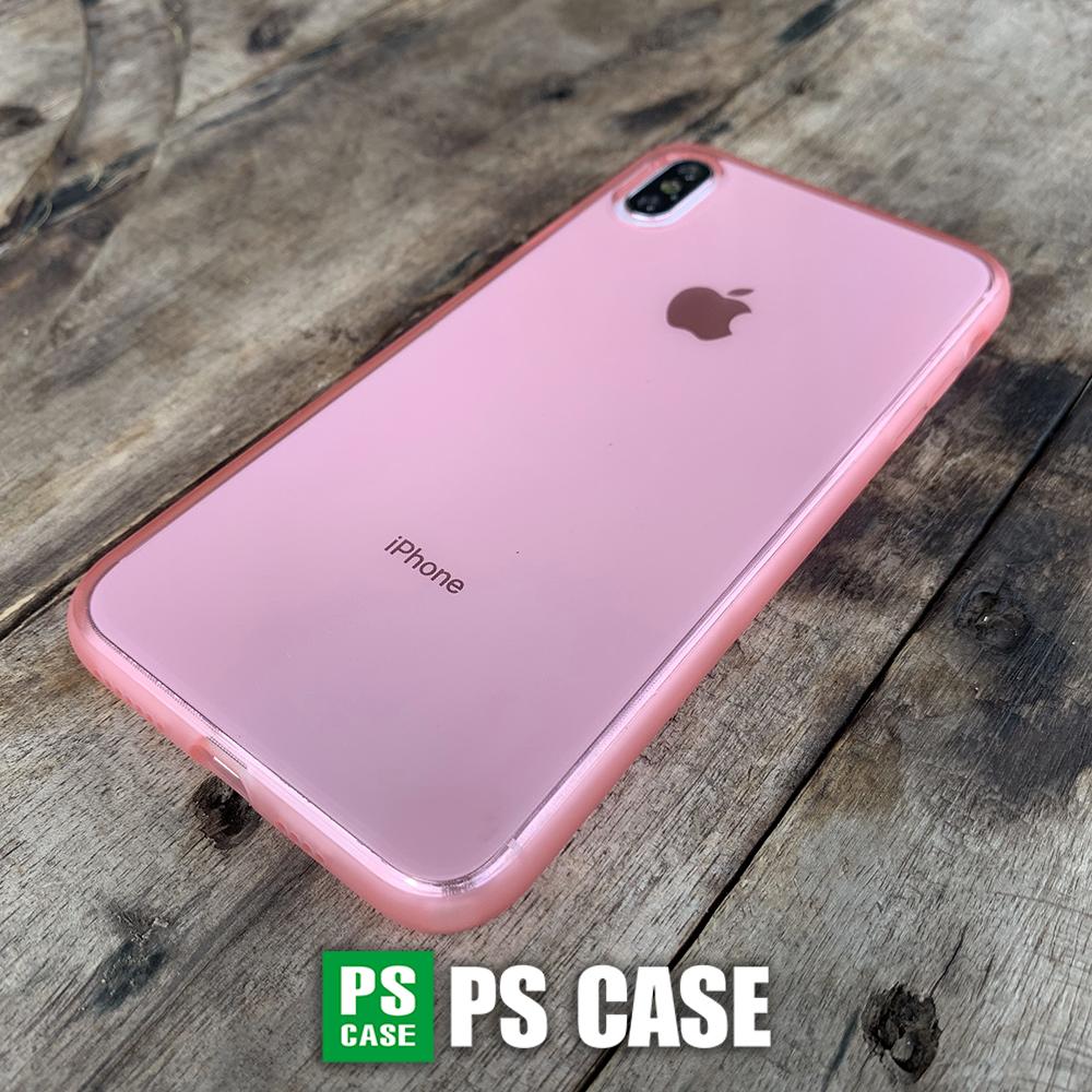 Ốp lưng dẻo hồng mờ chống sốc cao cấp dành cho iPhone XS MAX - PS Case phân phối