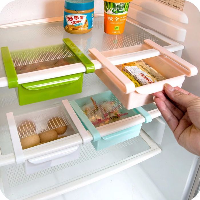 KHAY ĐỰNG THỨC ĂN TỦ LẠNH - RỔ NHỰA KÈO DÀI ĐỰNG THỨC ĂN THÔNG MINH - TIỆN DỤNG GIA ĐÌNH