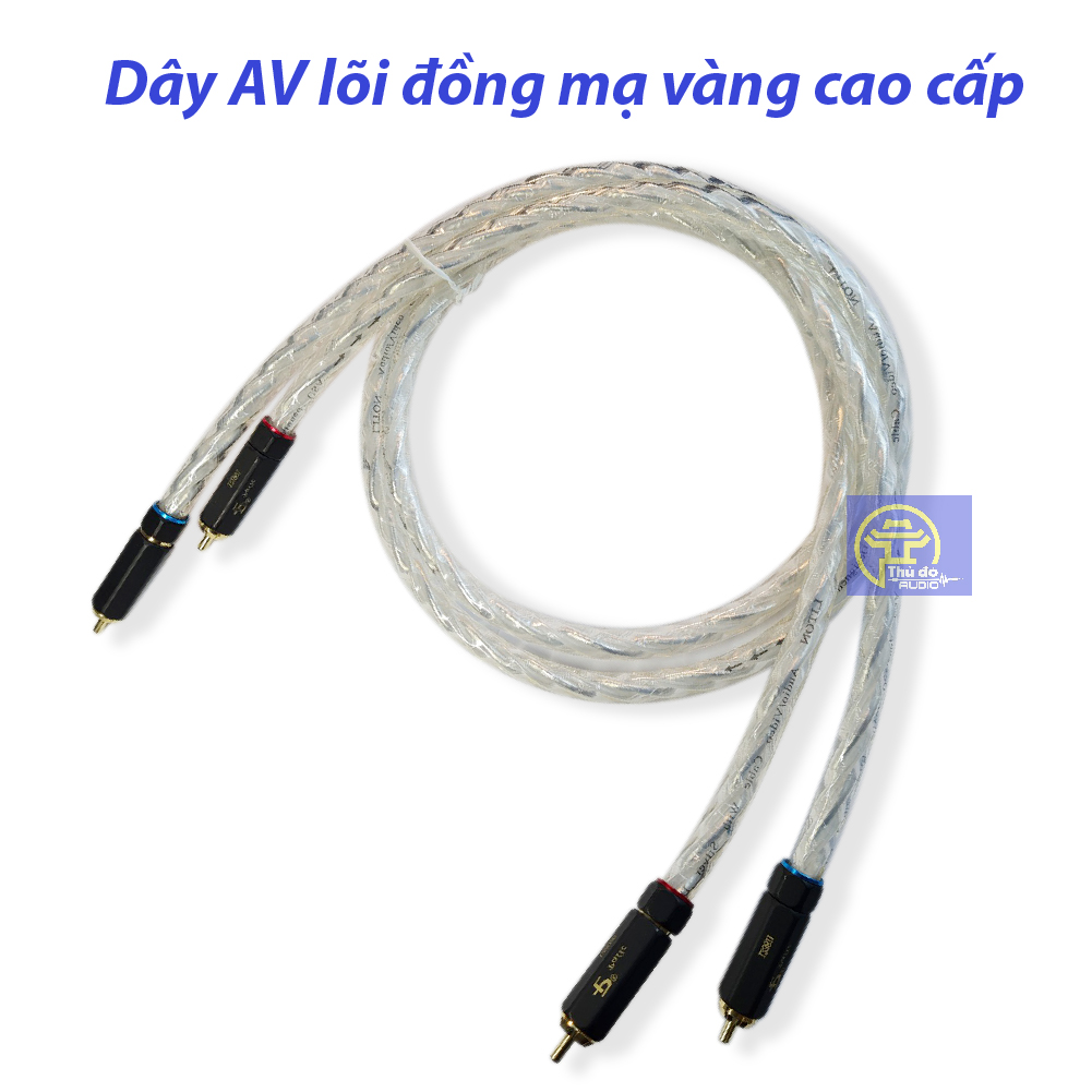 01 cặp dây tín hiệu âm thanh liton usa mạ bạc cao cấp - dây av/rca dài từ 1m