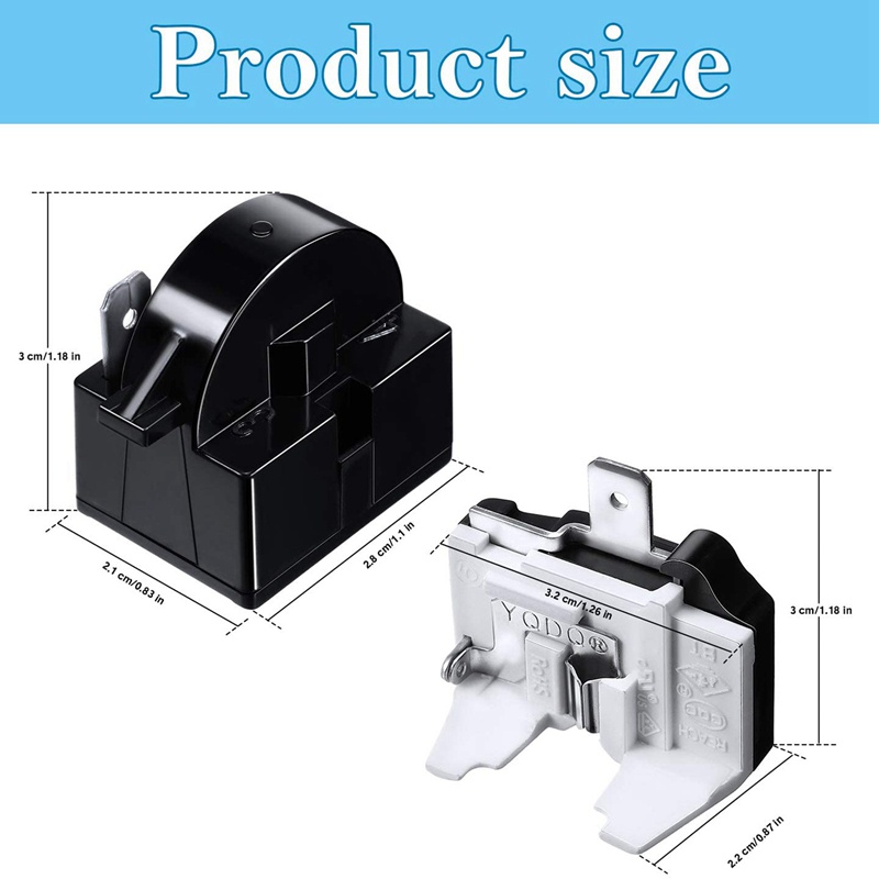Bộ tecmic - rơle khởi động block tủ lạnh các hãng toshiba, sanyo, funiki, hitachi...