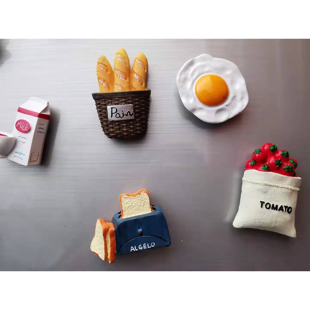 Nam châm hít dán dính tủ lạnh trang trí hình phụ kiện bếp mini