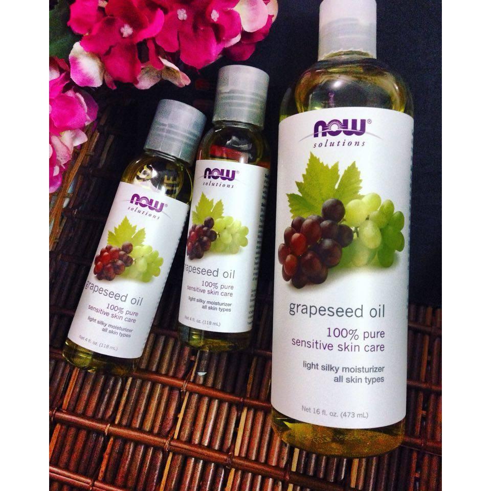 [HCM][ Chai lớn 473ml ] - Dầu Hạt Nho NOW Solutions Grapeseed Oil