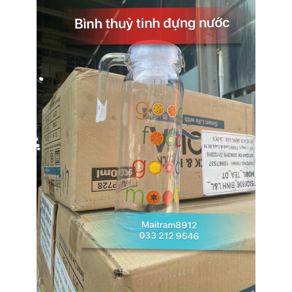 Bình thủy tinh luminarc 1 lít/1l/1lit