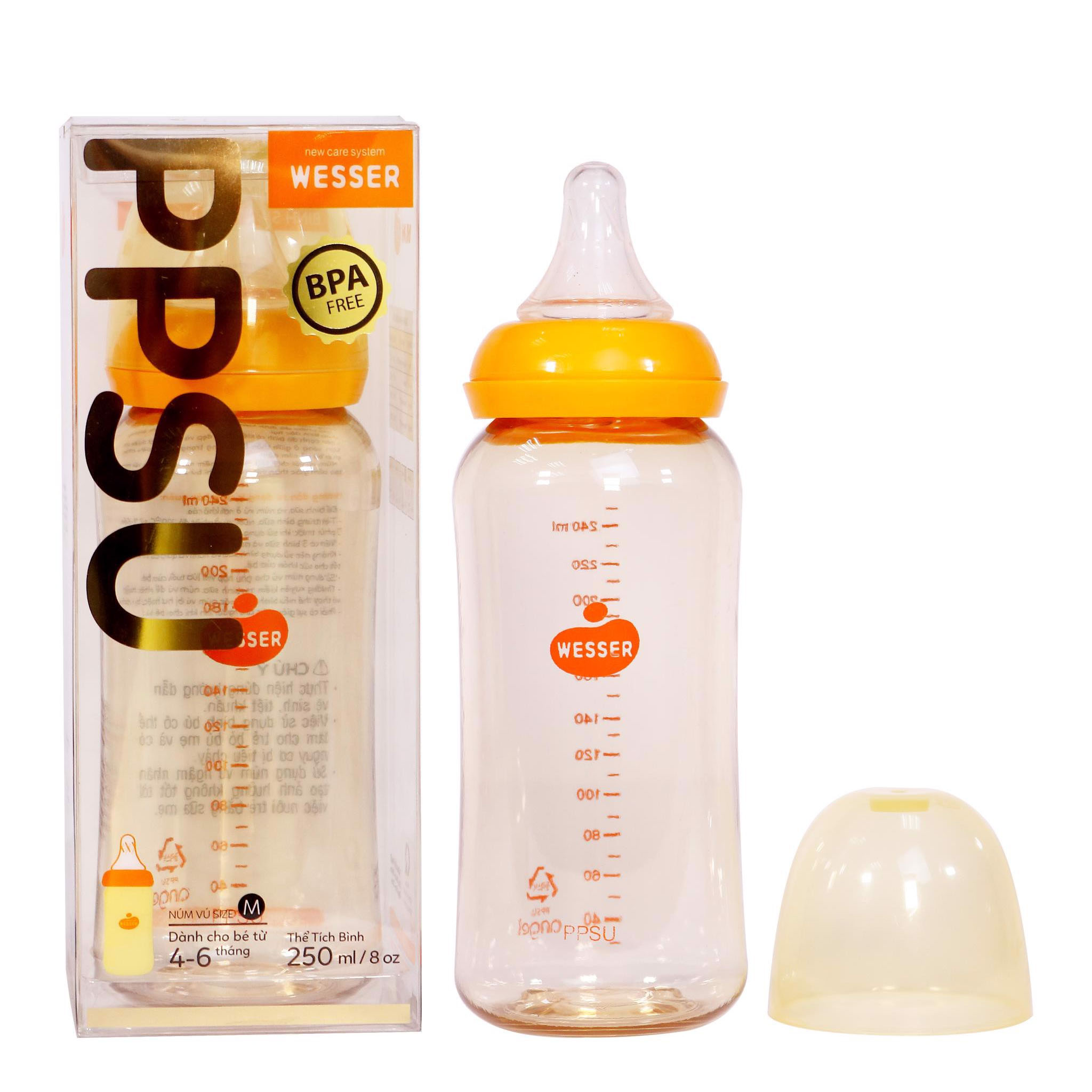 Bình Sữa Wesser PPSU Cổ Nhỏ 60/140/250ml