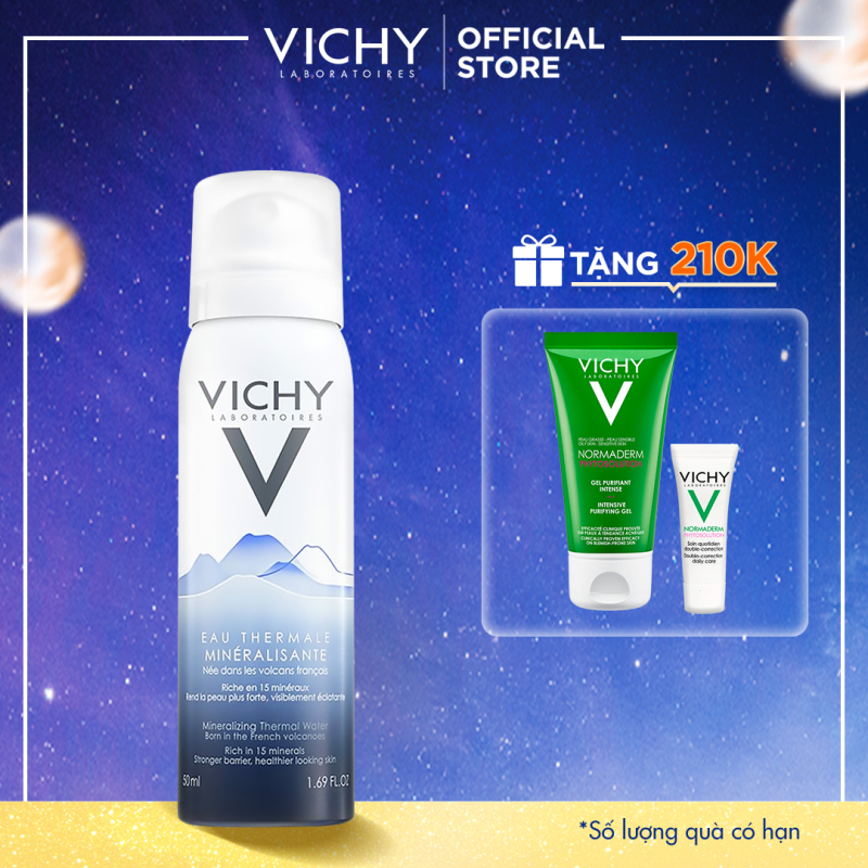 Xịt khoáng dưỡng da Vichy Mineralizing Thermal Water 50ml giúp cấp ẩm và bảo vệ da giá rẻ