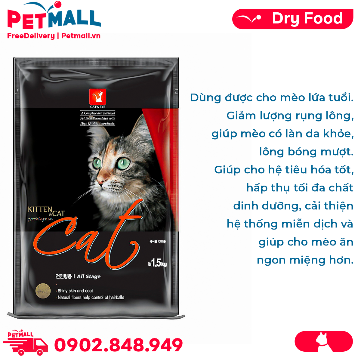 1.5KG - Thức ăn mèo CAT EYE Petmall