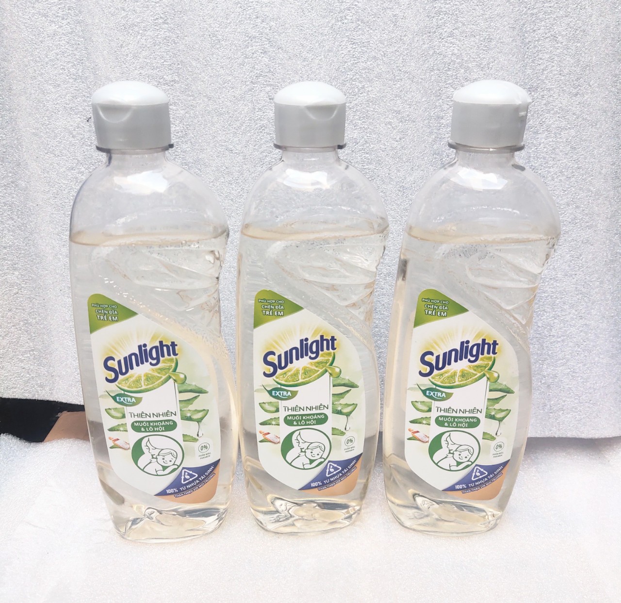 (HCM) Combo 5 chai nước rửa chén sunlight thiên nhiên 370g (sử dụng được cho chén /dĩa em bé)