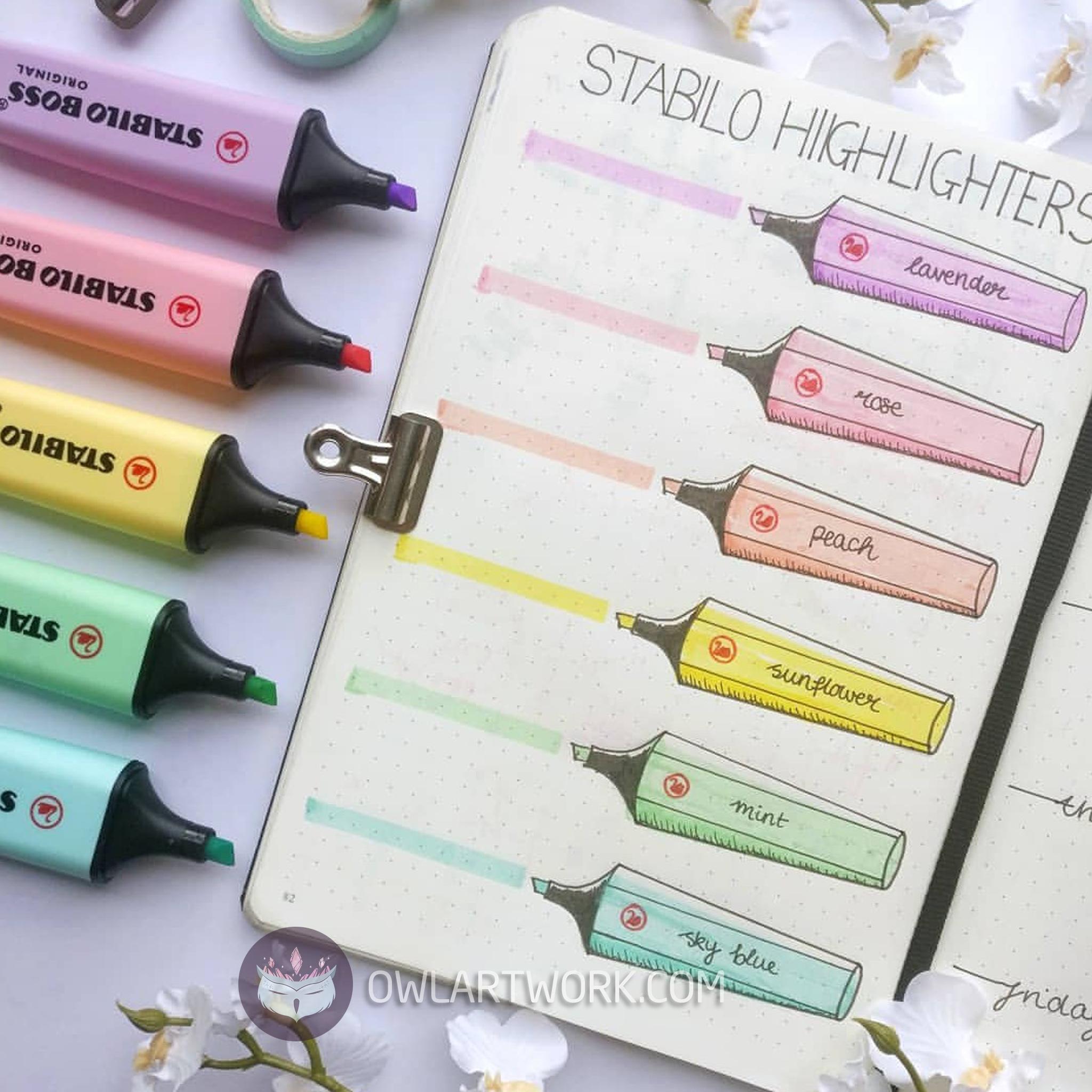 [HCM]Bút Dạ Đánh Dấu Stabilo Boss Highlighter - 6 màu Pastel (Made In Germany)